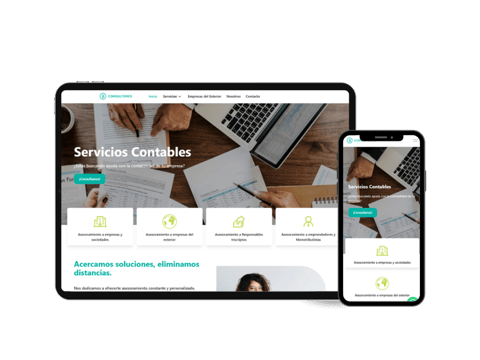 Sitio web para B Consultores Contables 